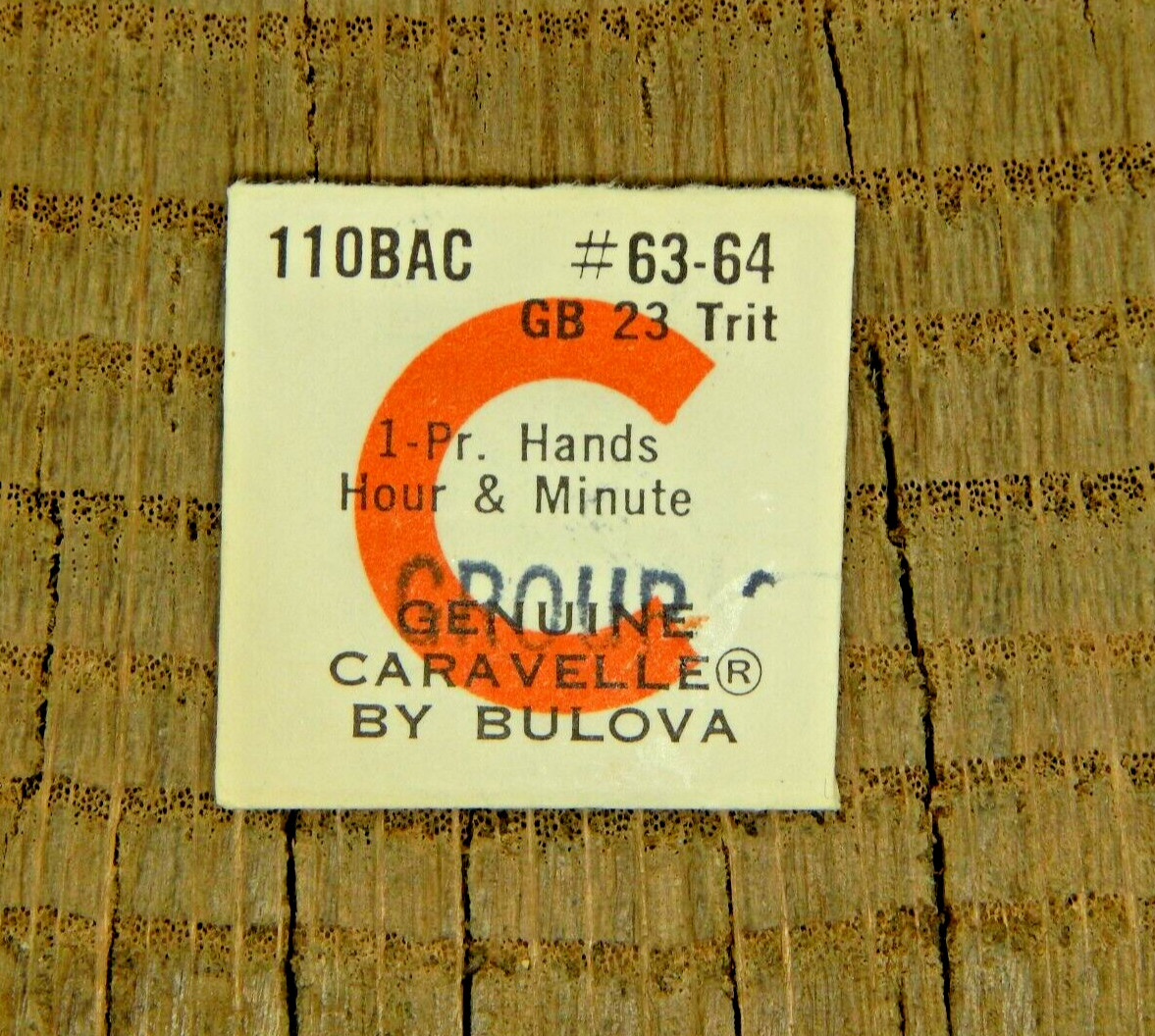 Genuine Caravelle 11OBAC GB 23 TRIT Set of Hands Watch Part 63-64 NOS