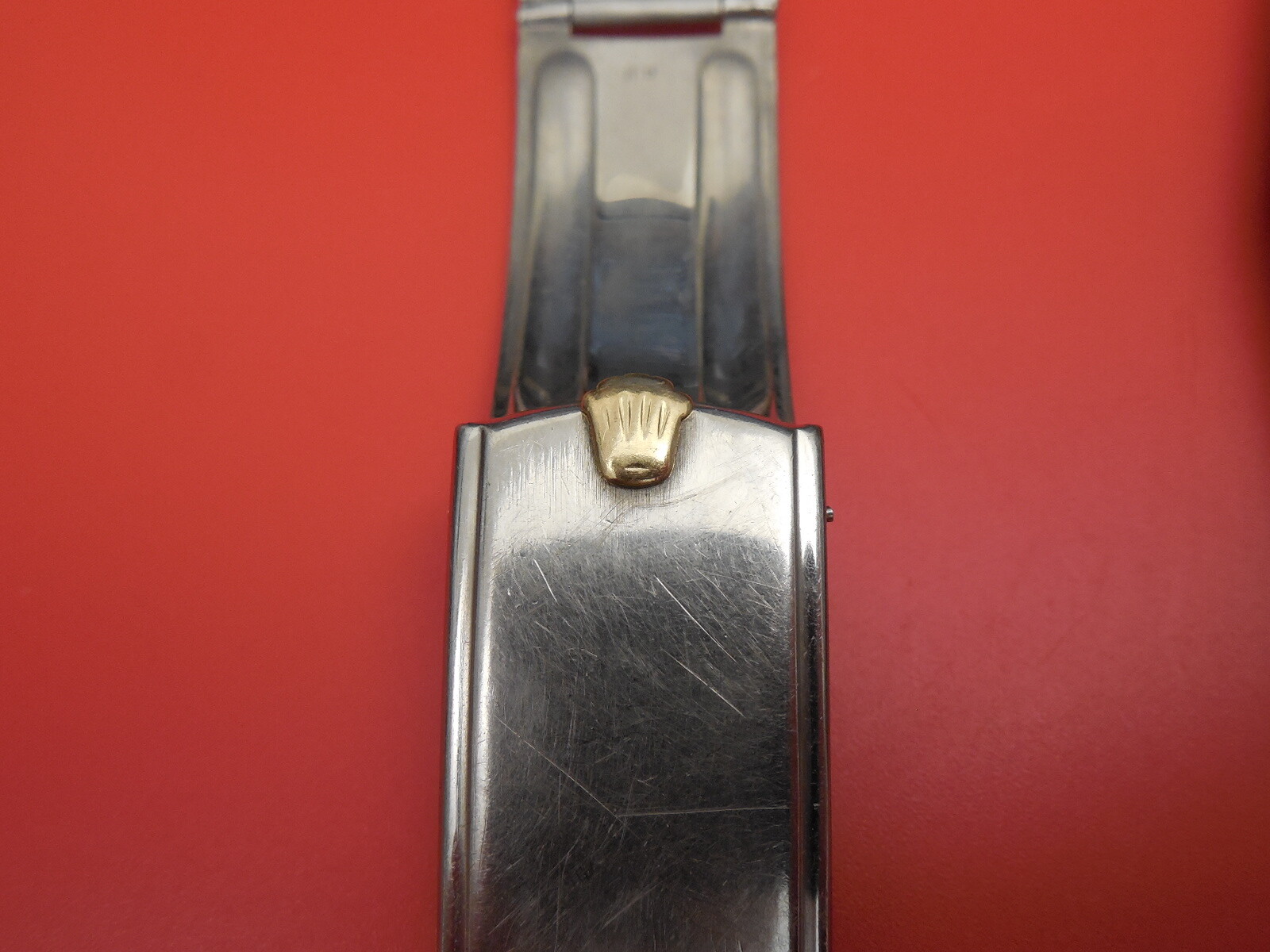 ANTIQUE ROLEX 14K / STEEL DEPLOYMENT CLASP BUCKLE FOR JUBILEE BAND BRACELET 60’S