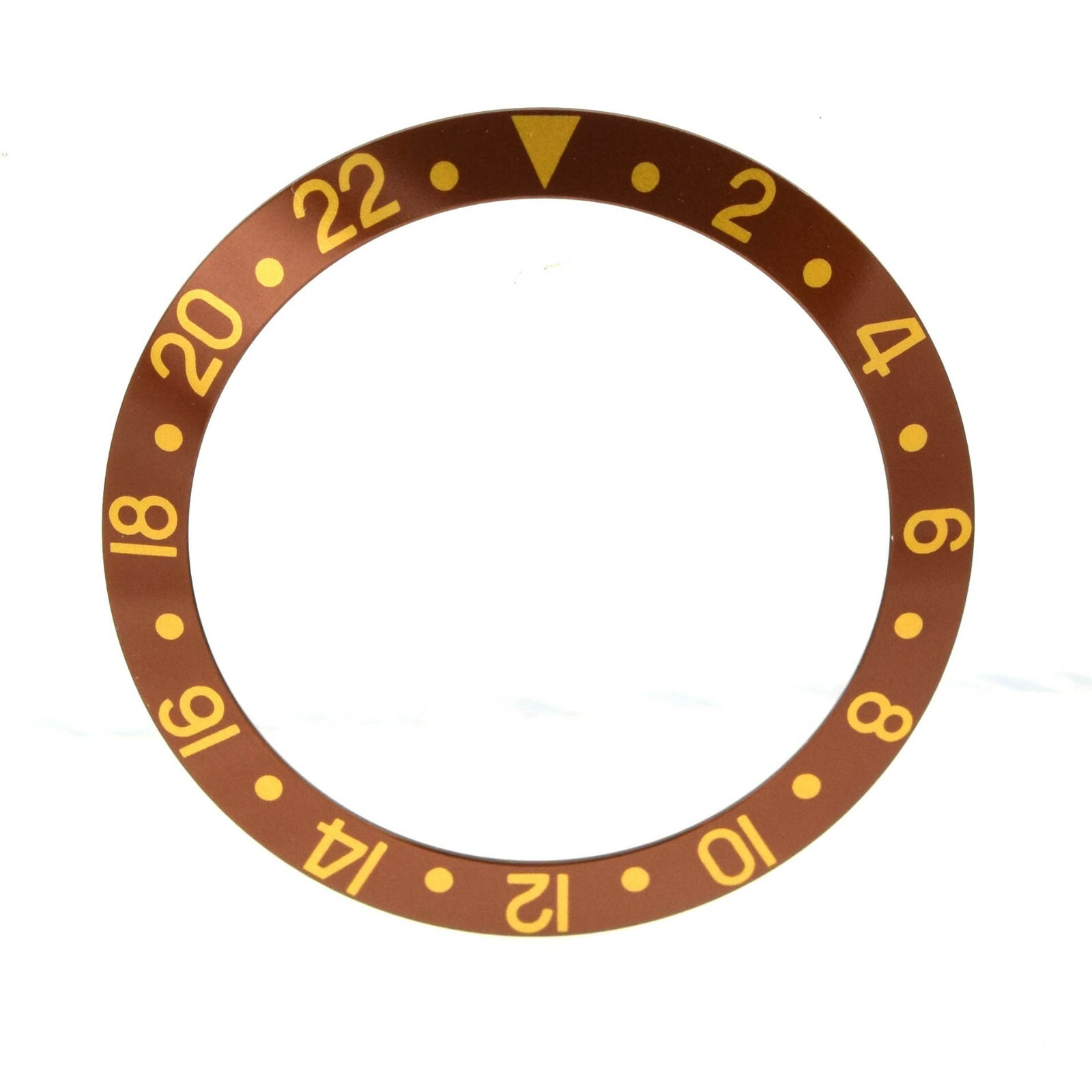 Bezel Insert For Rolex 16758, 16700, 16710, 16718, 16760, Brown and Gold
