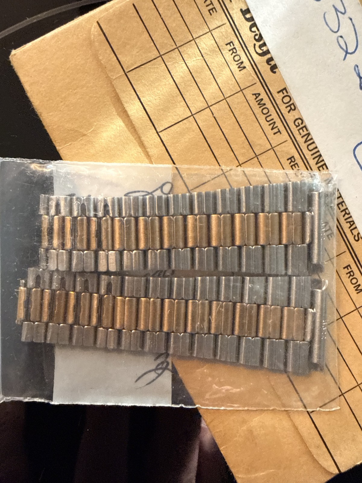 NEW LOT 1980’s Seiko Men’s Watch Band Buckle Links 2 Tone Gold Silver 7546-b322