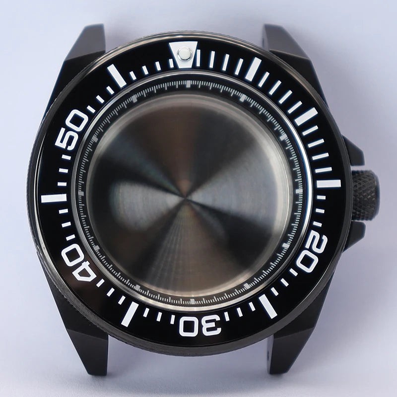 43mm Watch Case Ceramic Bezel For NH35 NH36 NH34 NH38 4R36 Modified King Samurai