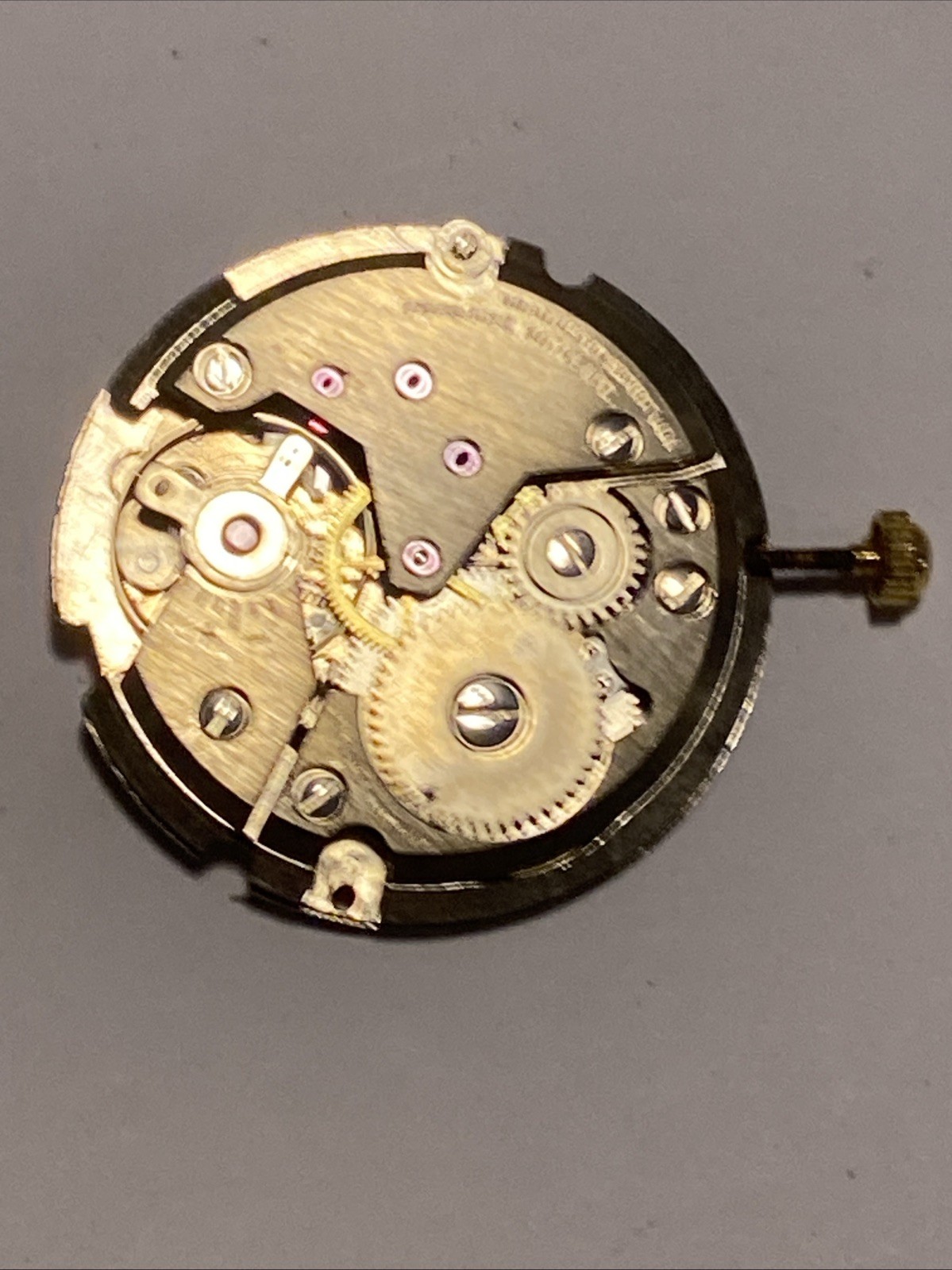 Mondaine Movement For Part/Repair 17 Jewel Peseux 7070 Runs
