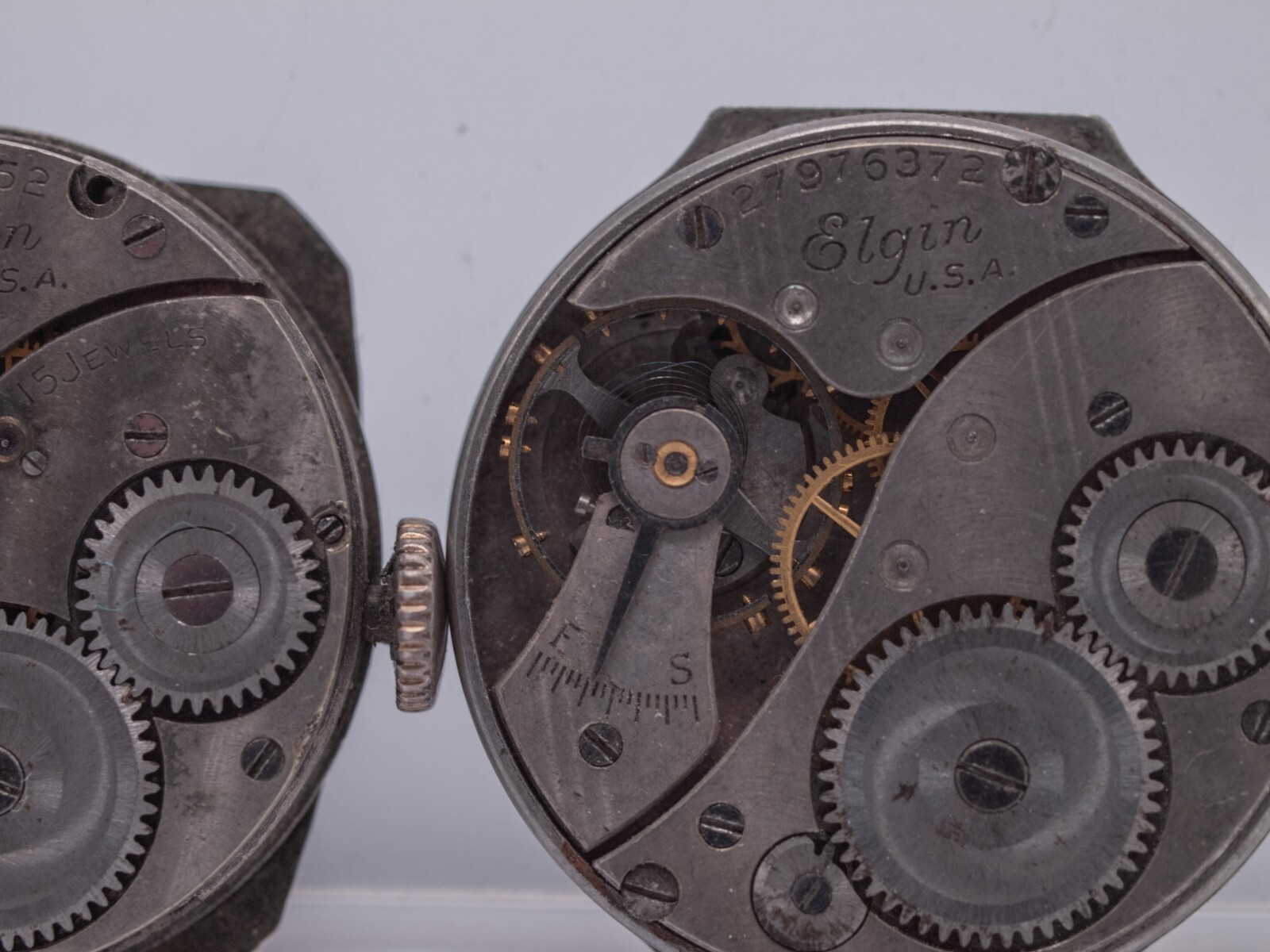 Watchmakers Estate Lot – Elgin USA 6/0s Watch Movements 1928 428 1925 430 Parts