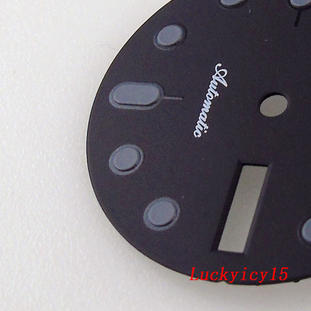 29MM Tandorio Grey Index Black Dial Fit NH36 NH36A Automatic Mens watch Dial