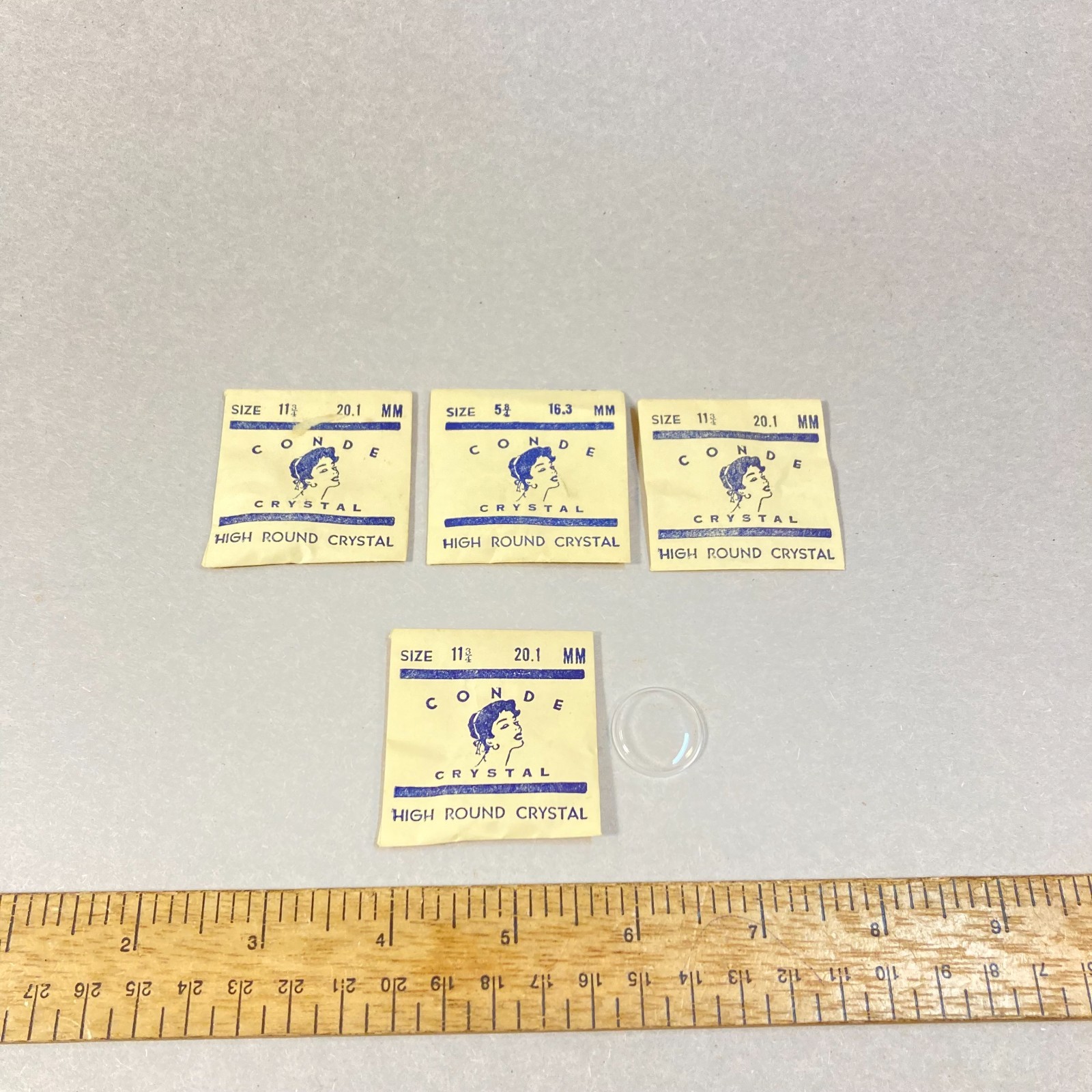 Vintage Conde Plastic Watch Crystal 4 Pc High Round Watch Repair Hong Kong