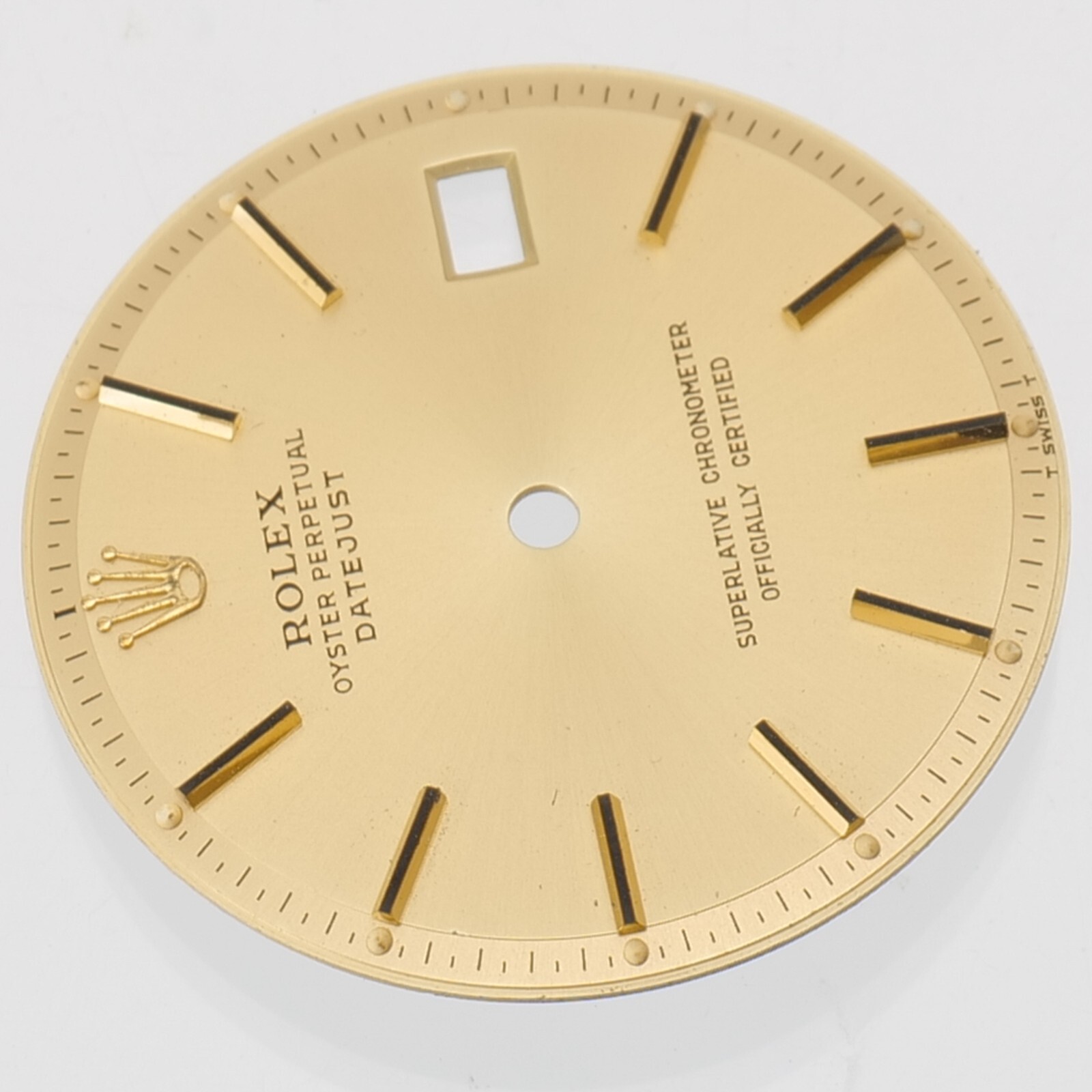 Genuine Rolex Oyster Perpetual Datejust 36mm Dial Champagne Gold 1601 1603
