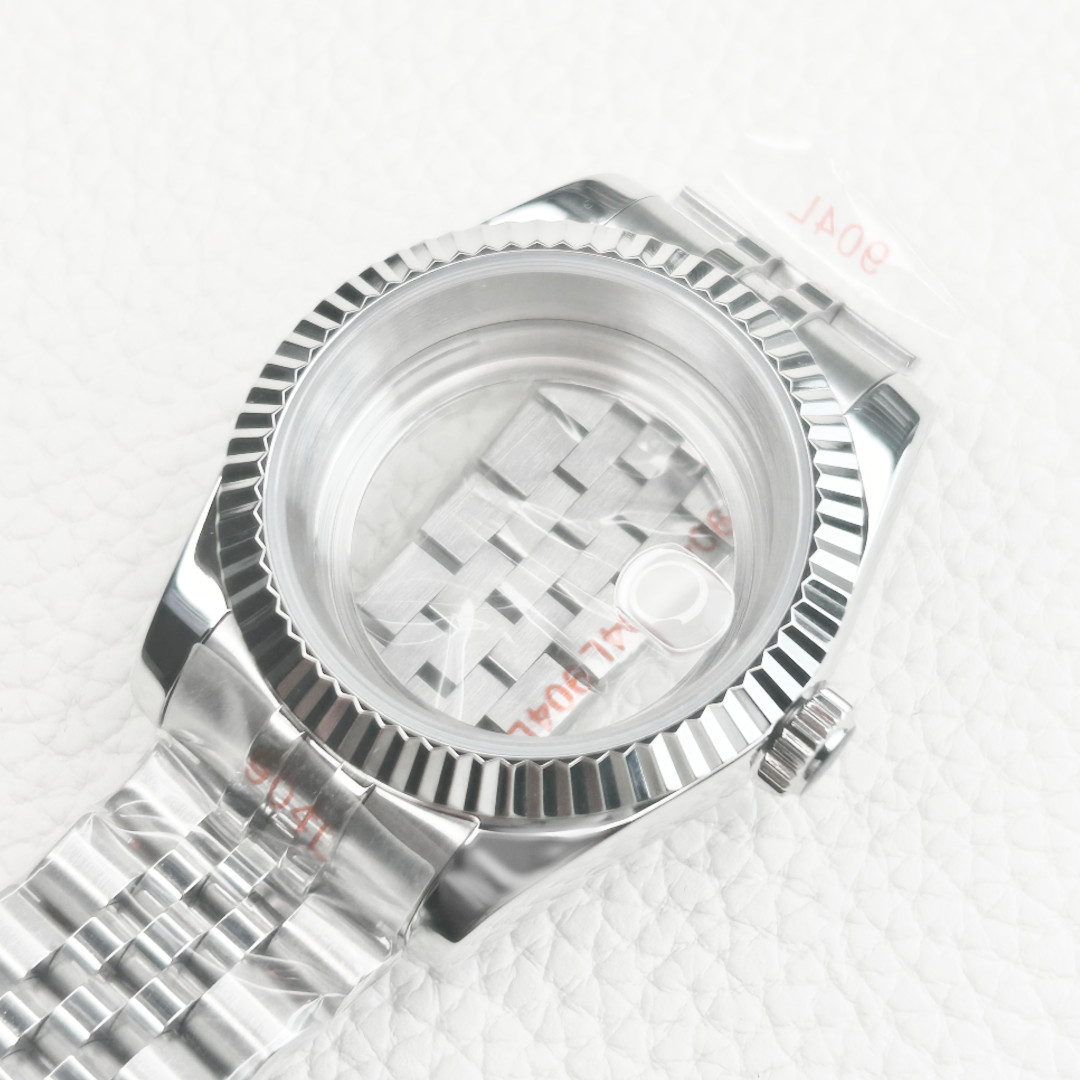 39mm stainless steel Fluted Watch Case Mod For Nh35 Nh36/38 Movement 28.5mm Dial