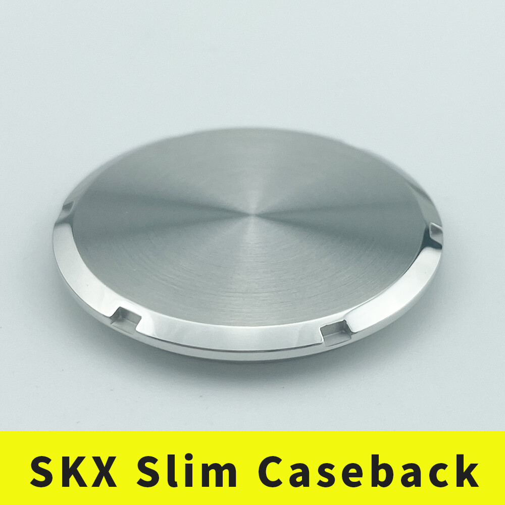 SKX007 Replacement Slim Caseback in Polished & Brushed 316L Stainless Steel