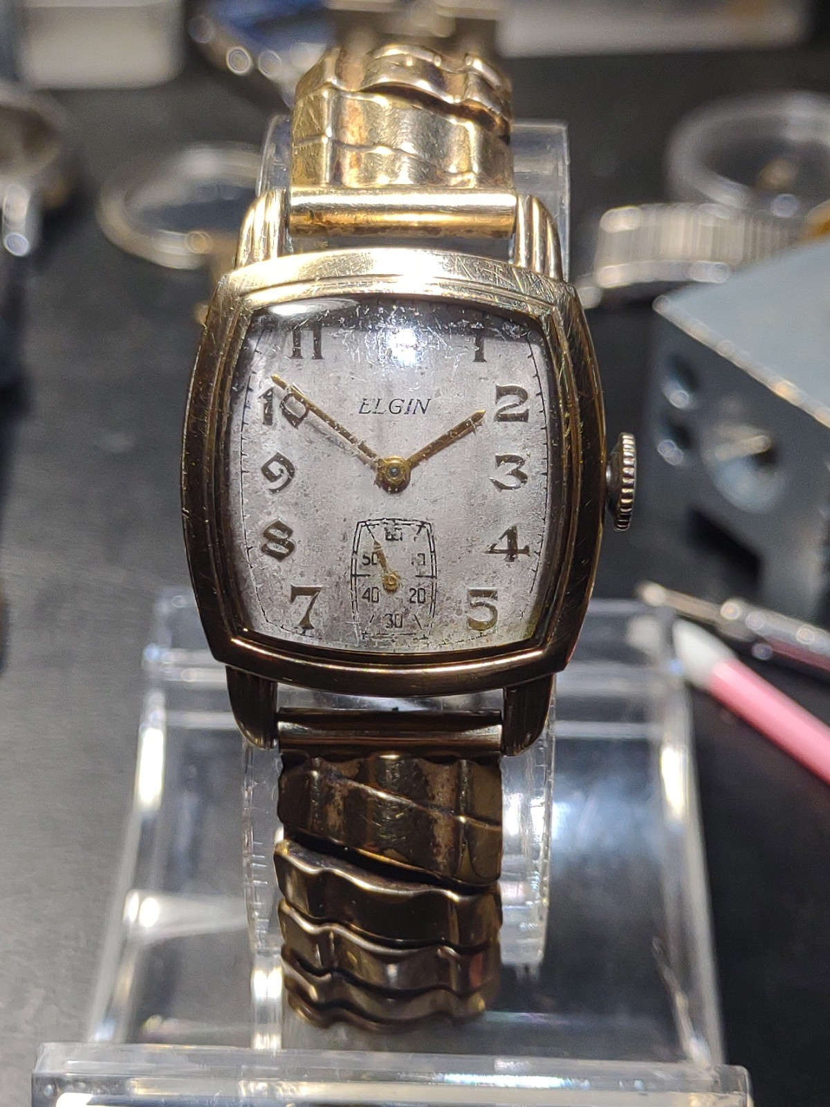 Elgin 554 Broken Balance Staff Hairspring Good And The Rest.