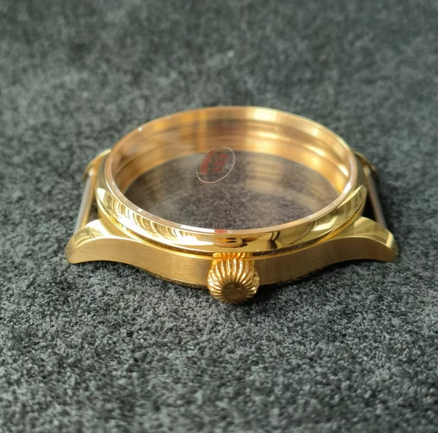 41mm golden Pumpkin shape Watch Case For ETA6497/6498/ST3600/3621 Movement
