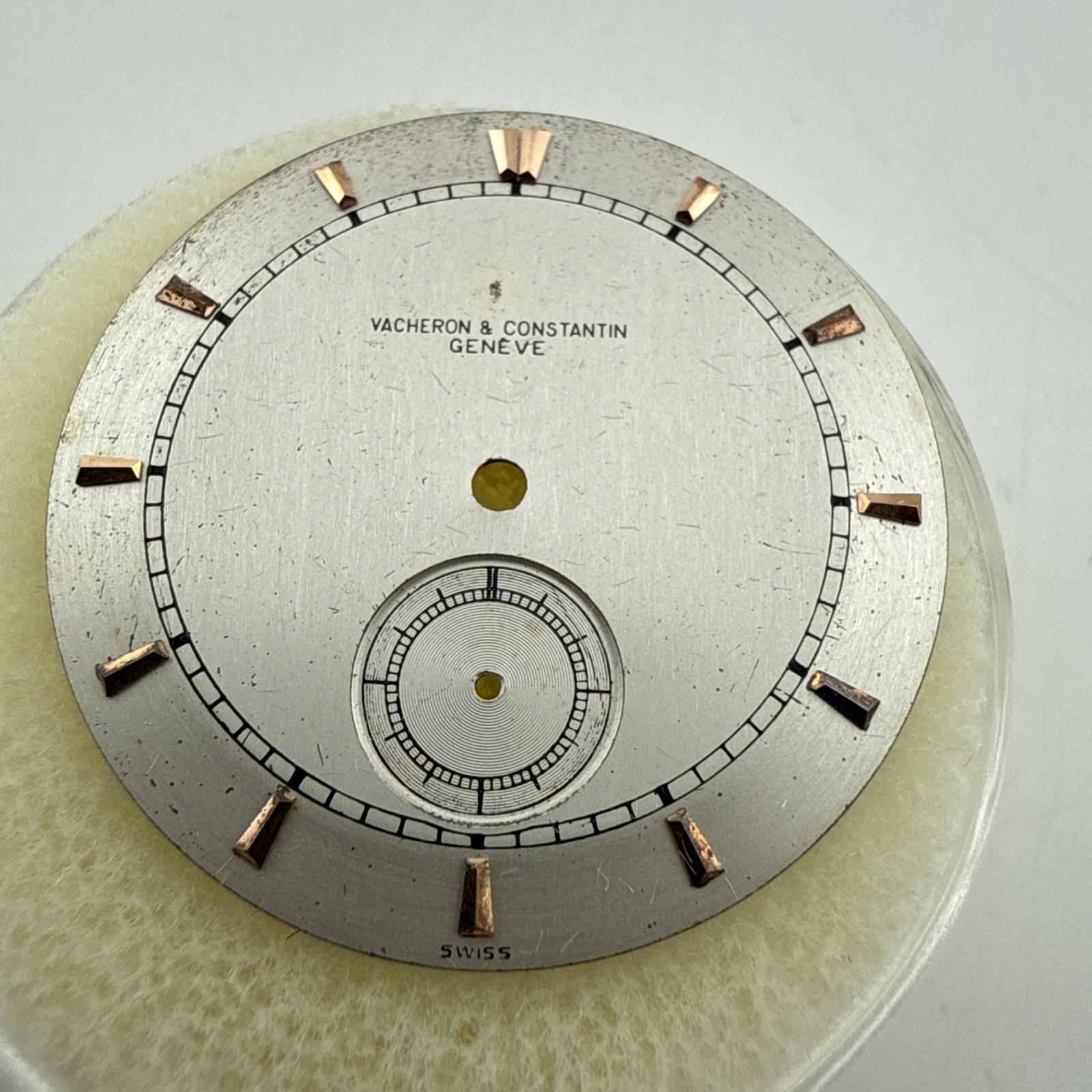 VINTAGE Vacheron Constantin Dial with Gold Stick markers 27mm Authentic AS IS