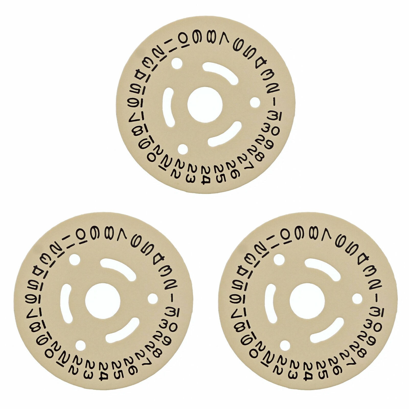 3 CALENDAR DATE DISC FOR LADY ROLEX NQS 2030/2035 6900 6901 6916 6917 CHAMPAGNE