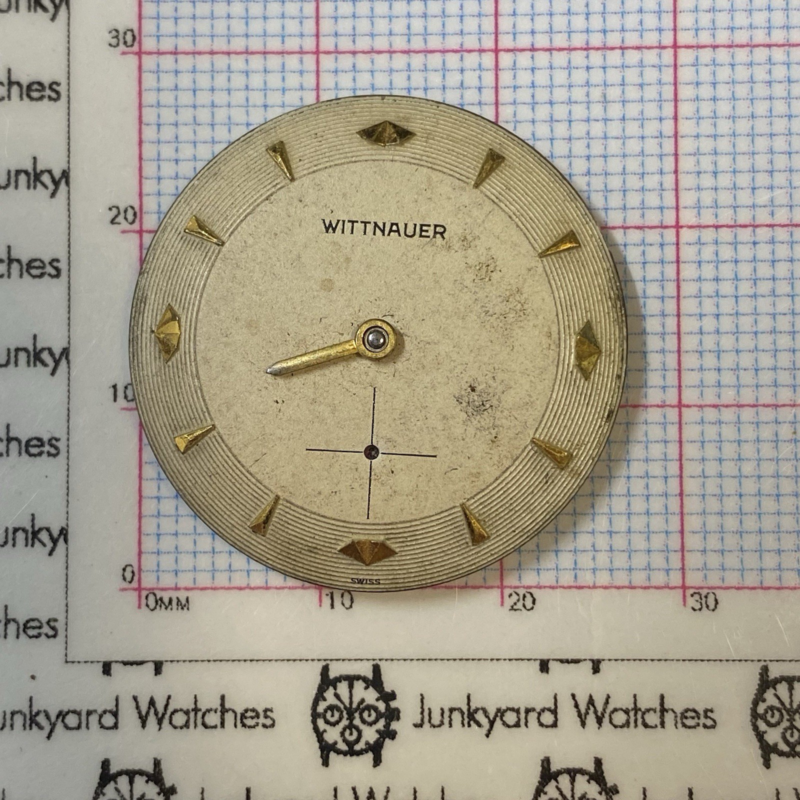 Vintage Wittnauer 76/3G Revue Watch Movement Repairs Parts Spare Swiss 17 Jewels