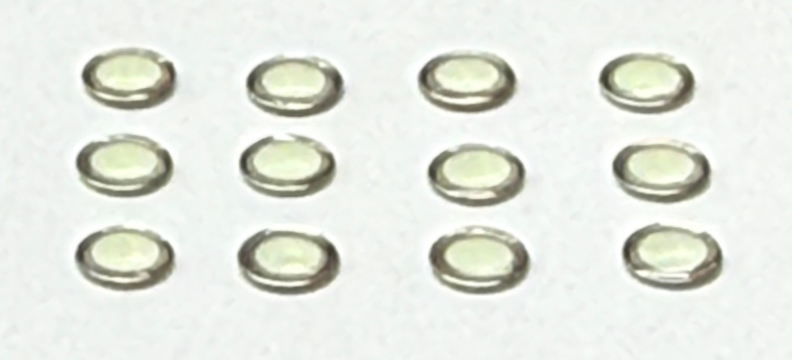 Watch Dial Hour round Markers 12 pcs Medium Green LUMINOUS Numerals dots indices