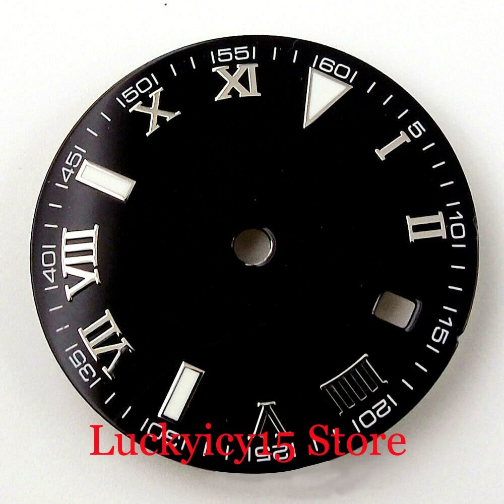 29MM Blue Silver Dial Fit NH35 NH36 MIYOTA8215 ETA2824 2836 Automatic Movement