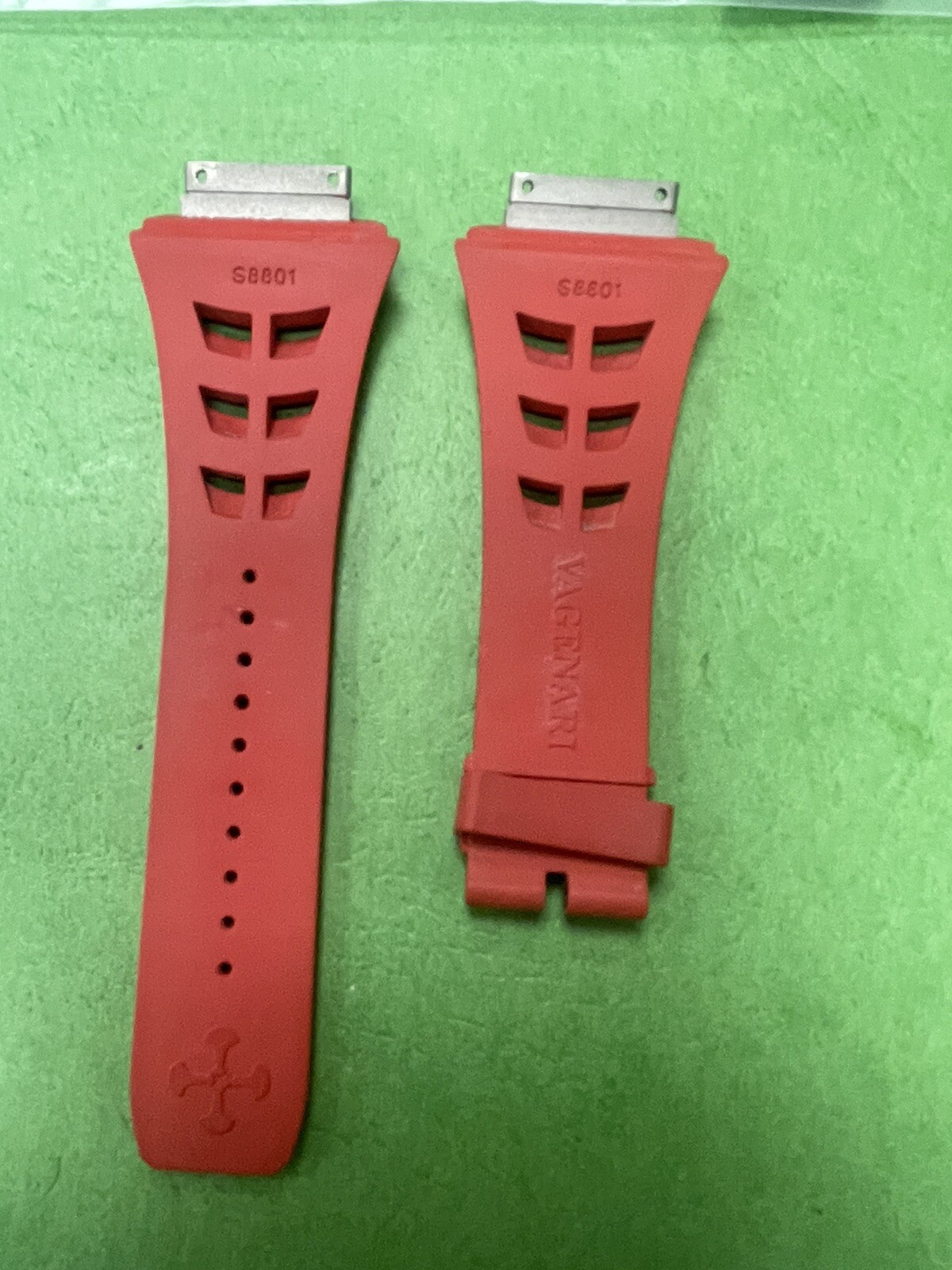 Authentic Vagenari Rubber Strap for Richard Mille RM011M Red Black Hkl150