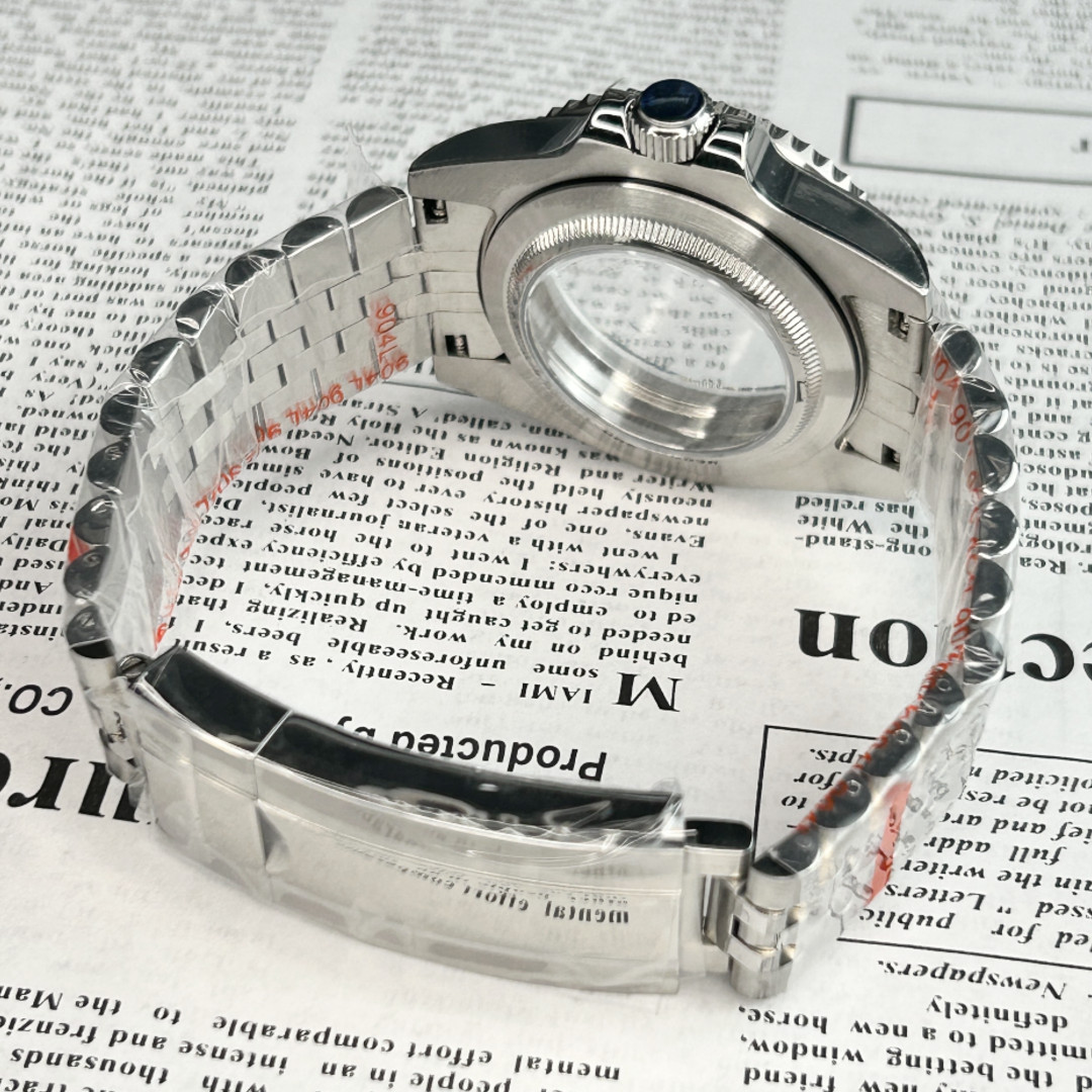 40mm Brushed 20ATM Watch Case Black Grey Bezel Mod For Nh35 Nh36 Nh34 Movement