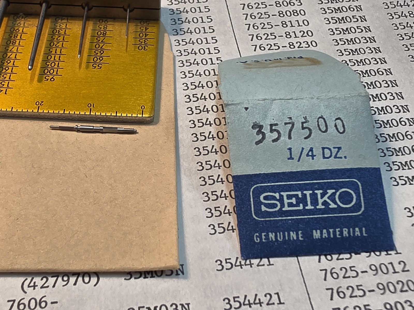 NOS Seiko 357500 Tap 10 Stem For 1964 Seiko 6217 7000 World Time