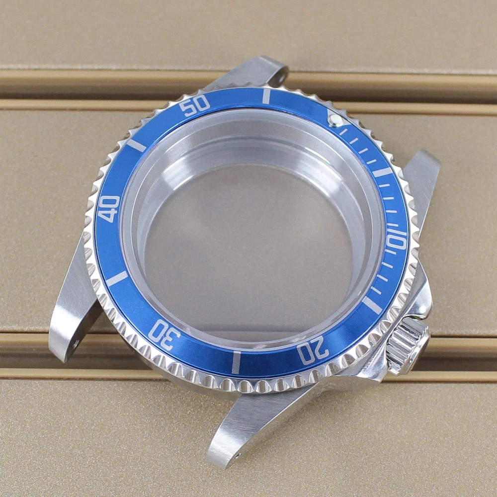 38mm Retro Submariner Watch Case Strap Sapphire Glass For Seiko Nh35/36 Movement