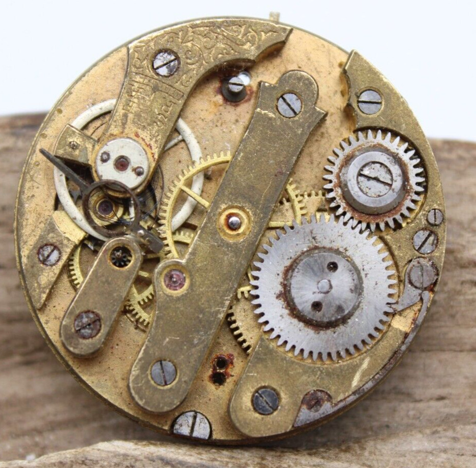 SWISS POCKET WATCH MOVEMENT 36.6mm FOR SPARES OR REPAIR (F4M2)