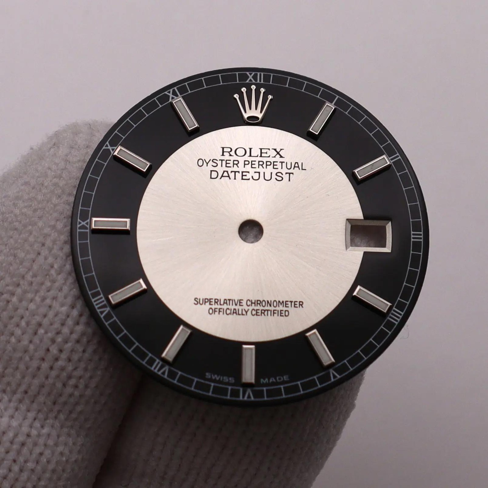 Rolex Datejust Tuxedo Silver Markers Dial 116200 116234