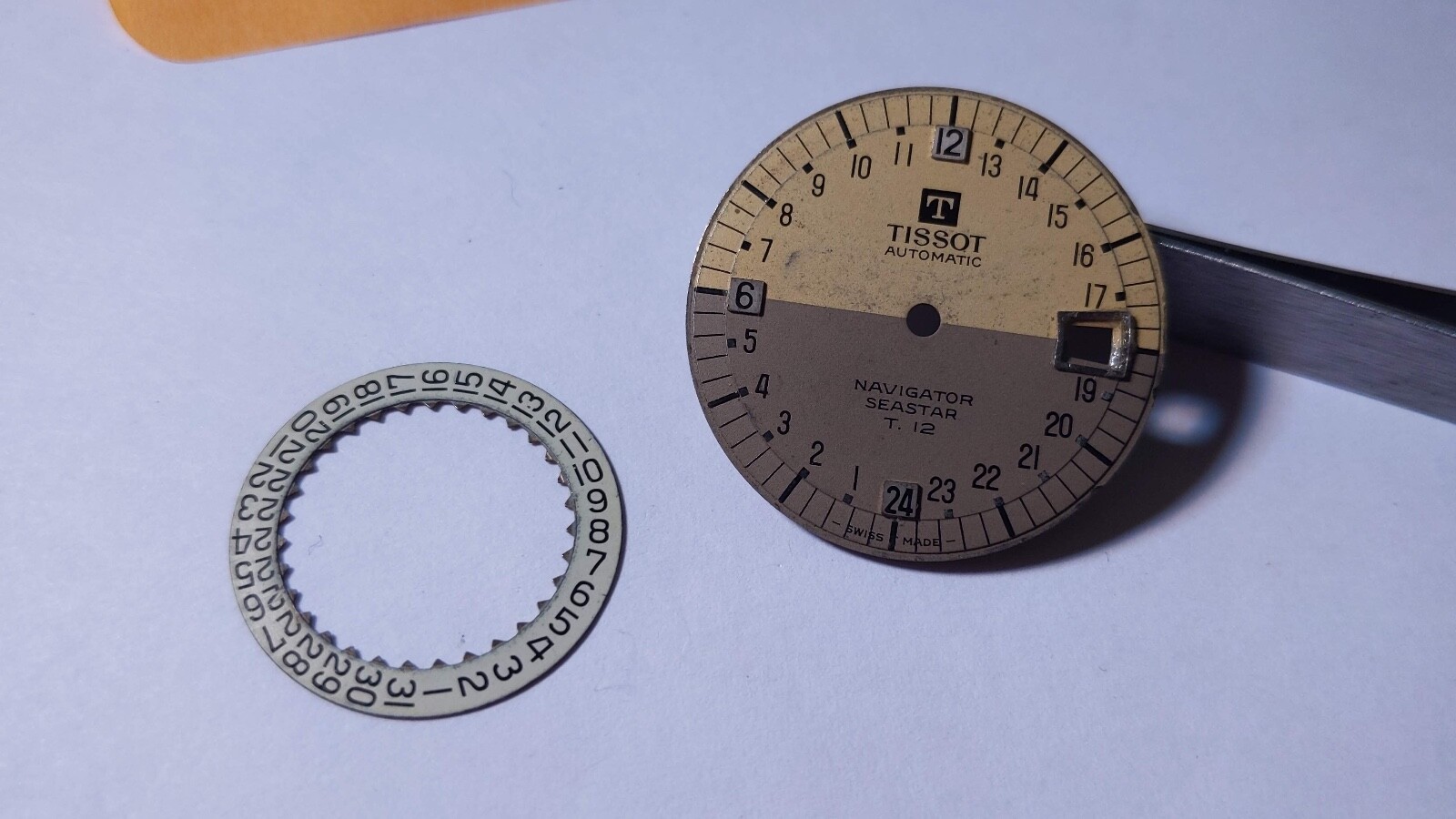 Tissot DIAL automatic Navigator Seastar T.12 Vintage dial, with date disc. Rare.
