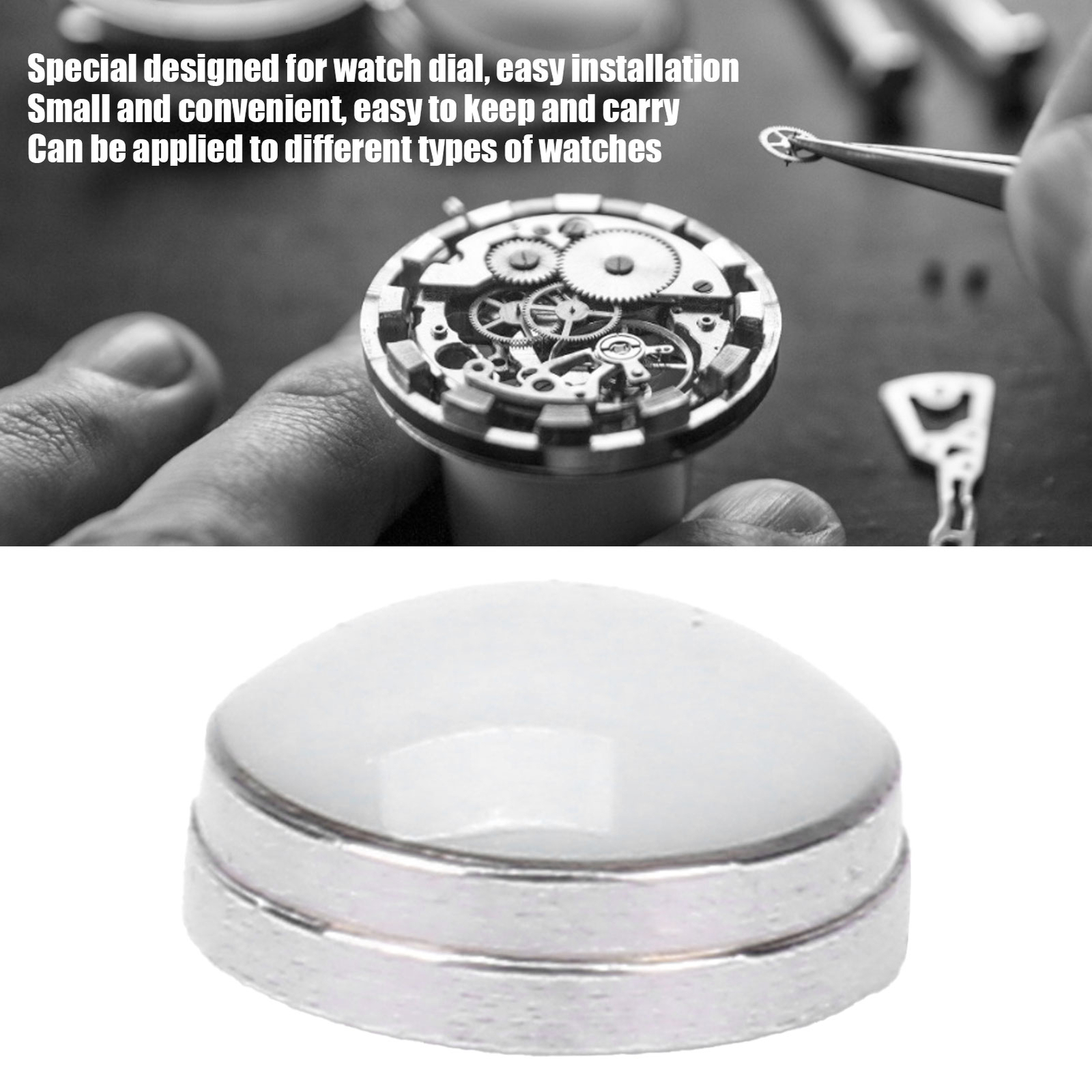 10Pack Alloy+Glass Universal Watch Luminous Bezel Dial Night Dot Pip Decoration