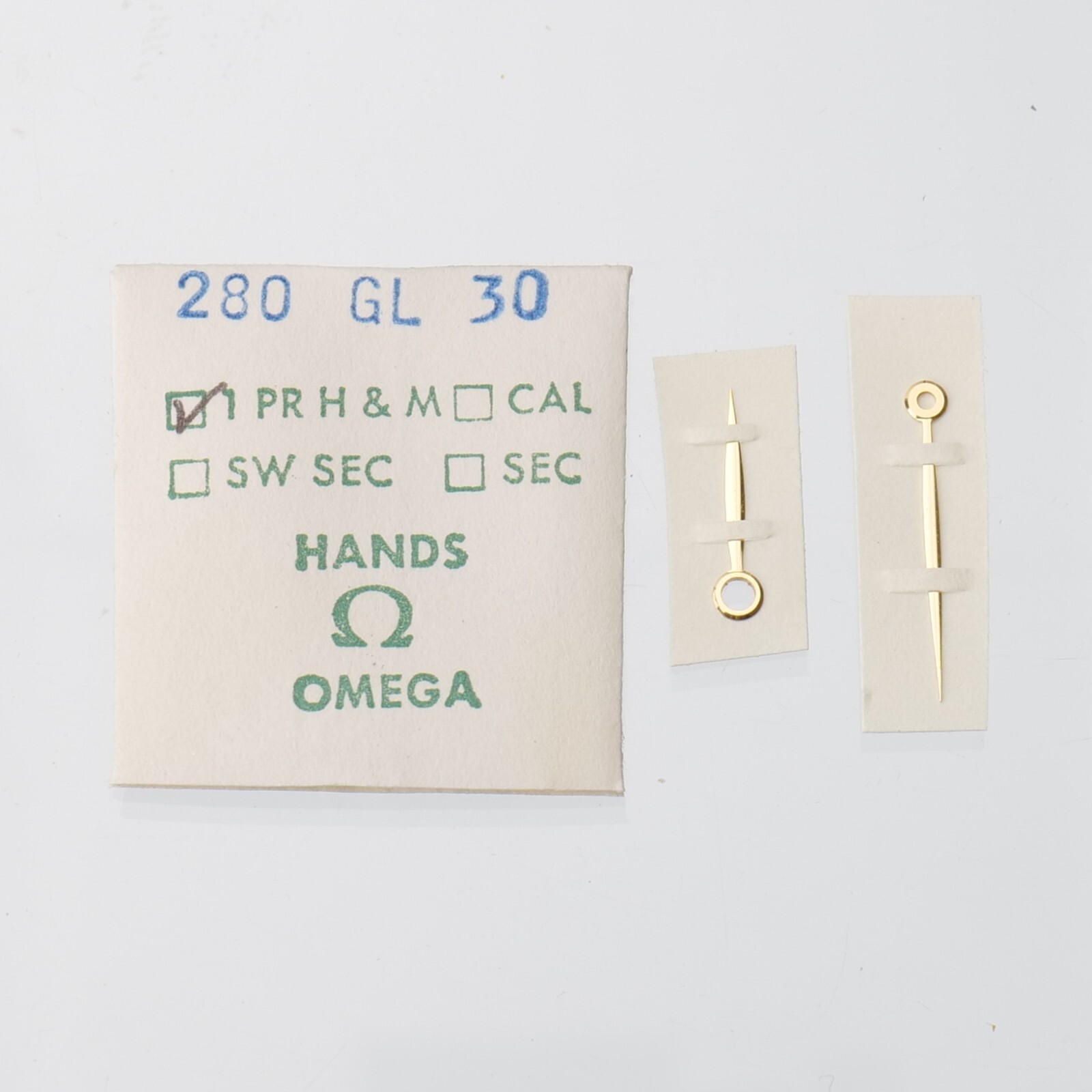 Genuine Omega Watch Hands Cal 280 Part #GL30 New Old Stock Watchmakers (C6D15)