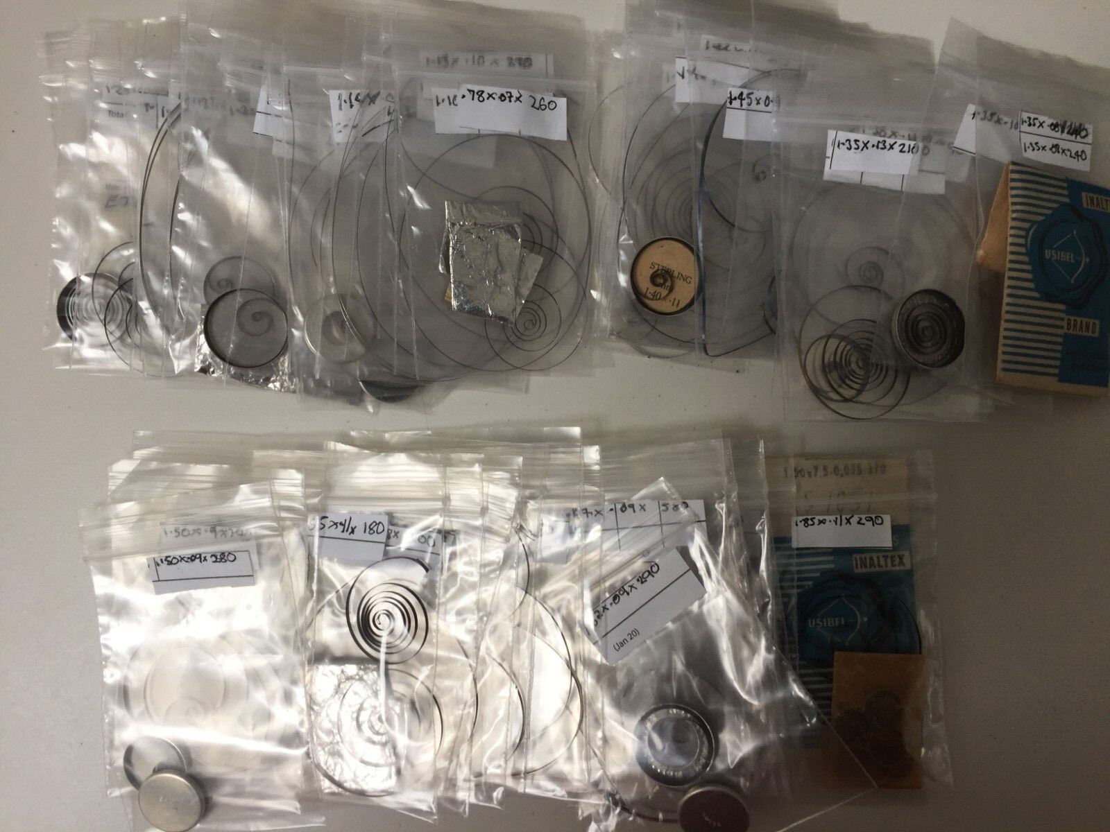 Pocket & Wrist Watch Mainspring Vintage British Made Various Sizes Hook End