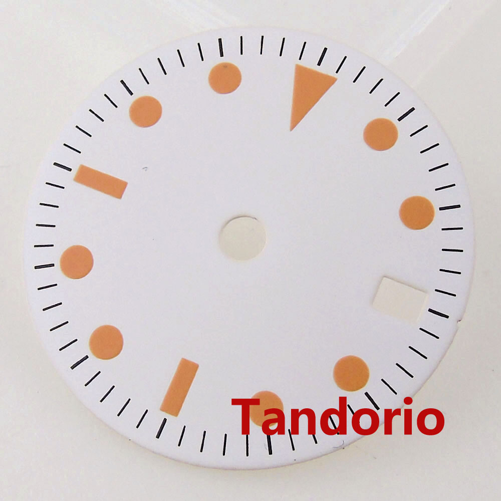 29mm Sterile Watch Dial Fit NH34A NH34 GMT Automatic Date Lume Snowflake Hand