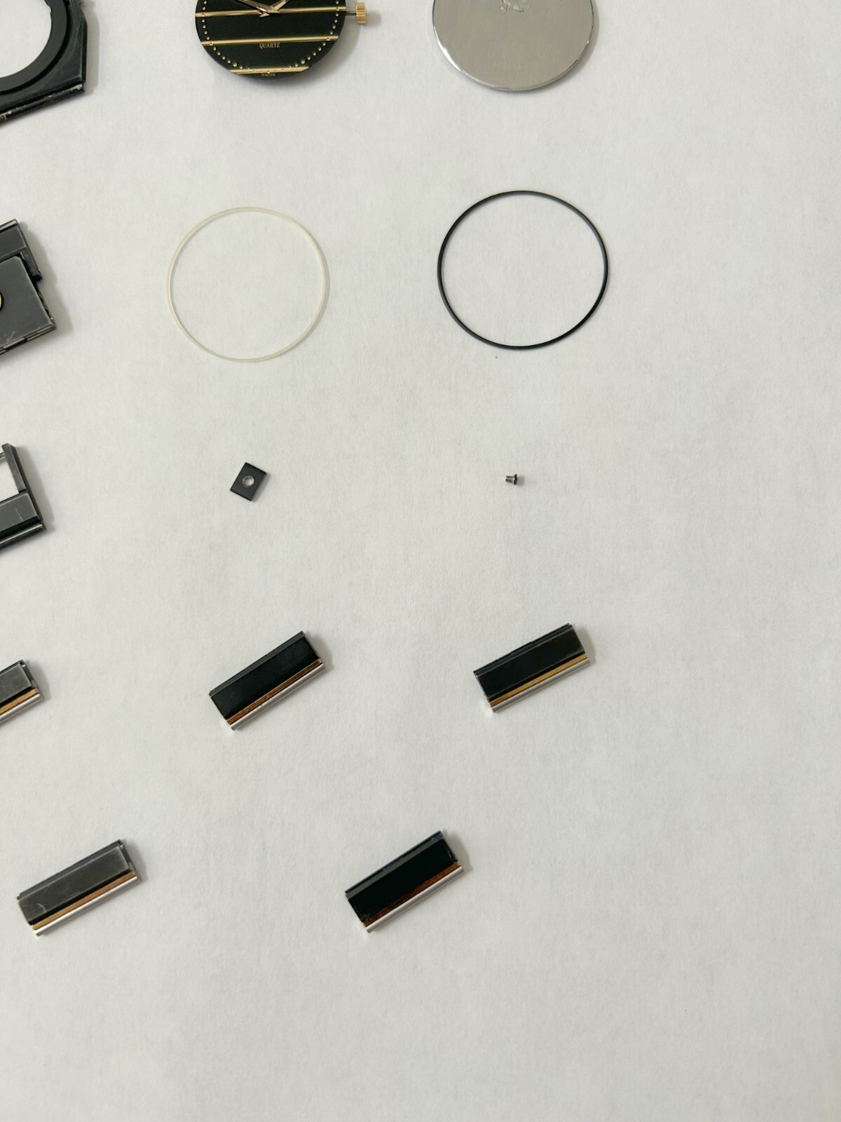 Concord Mariner SG 2tone 14k gold and black watch parts 18mm extra links