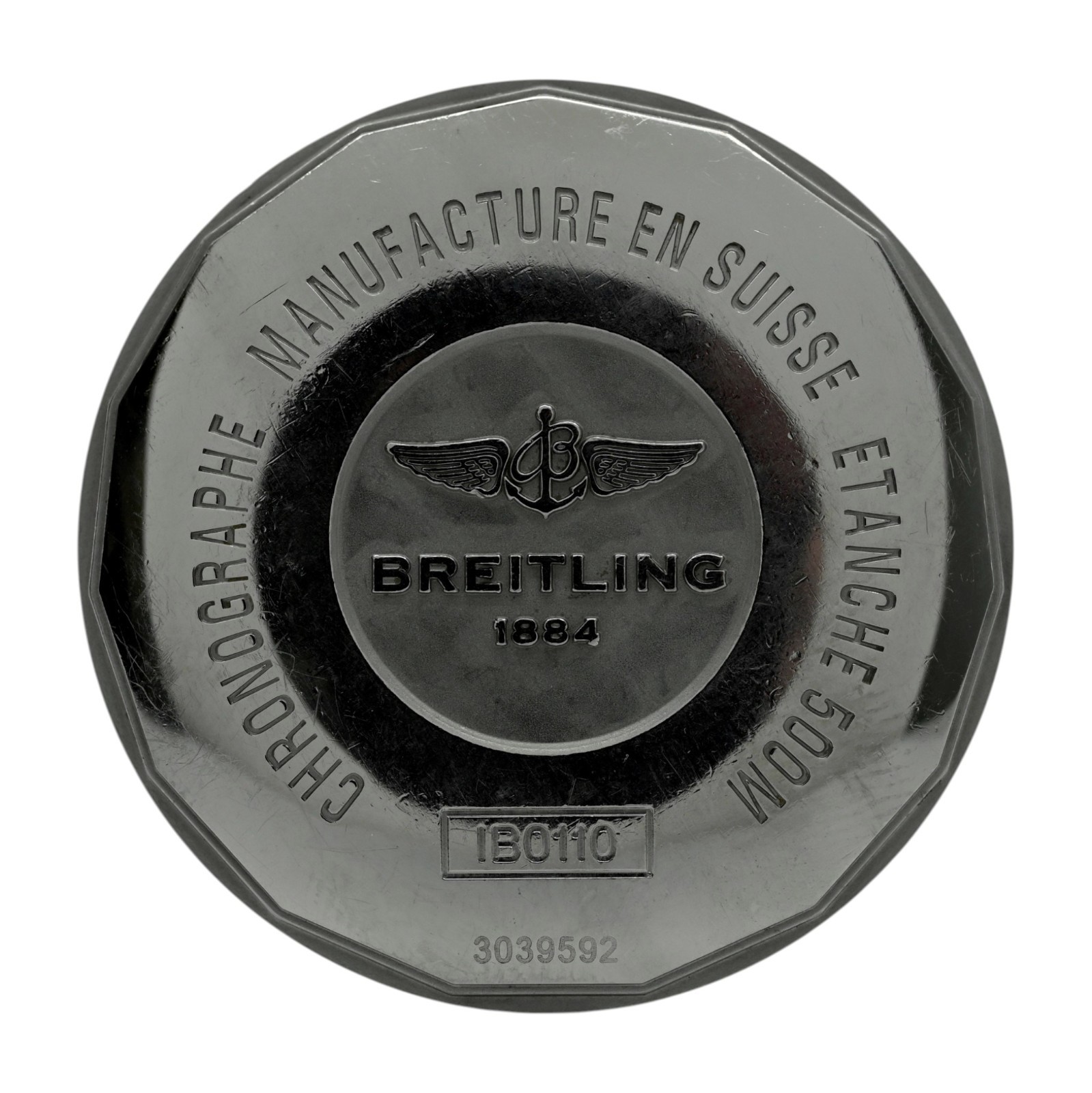 Breitling 44mm Chronomat Stainless Steel Watch Back Case for Ref: IB0110!