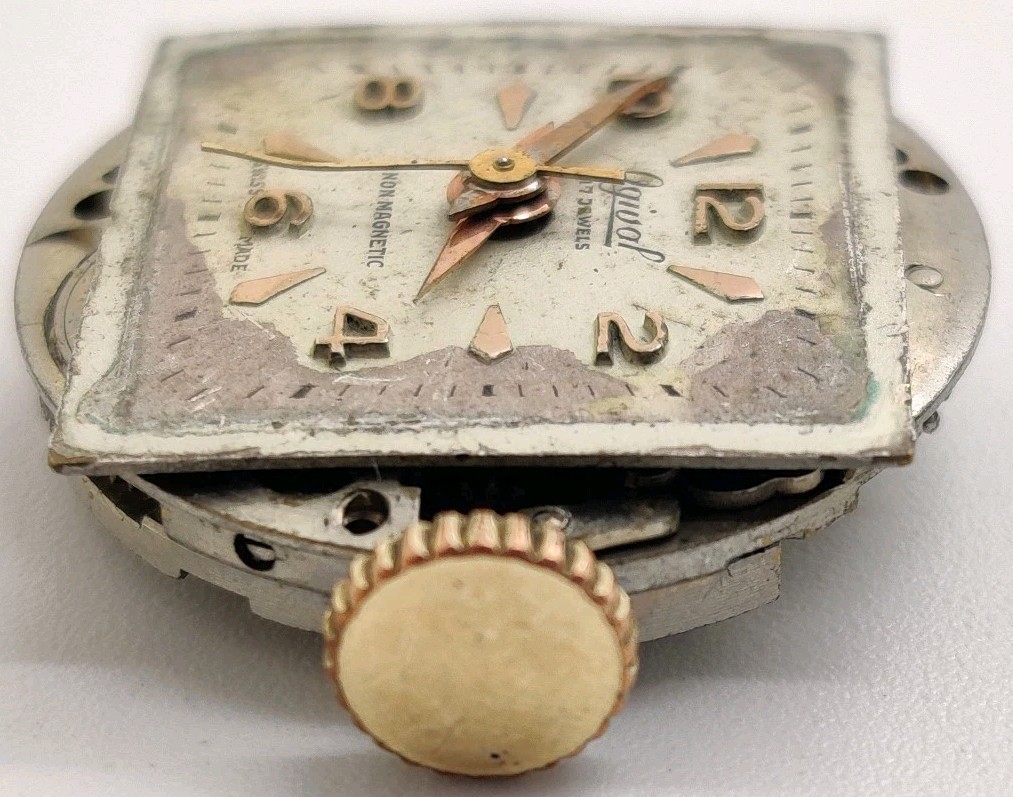Vintage Ogival AS 1240 17 jewel Center Seconds watch movement For Repair