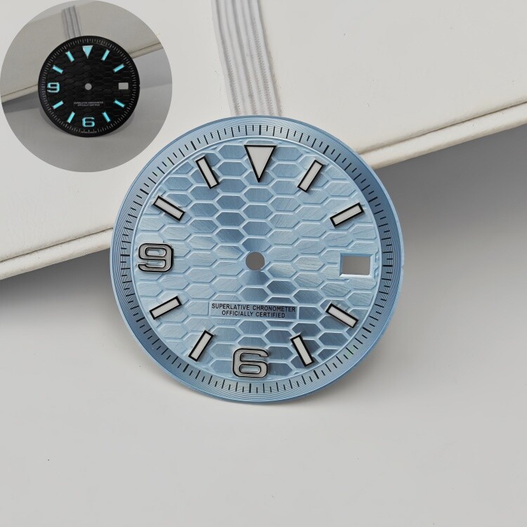 28.5mm 31mm Watch Dial blue Luminous fits NH35/NH36 movement Watch Parts