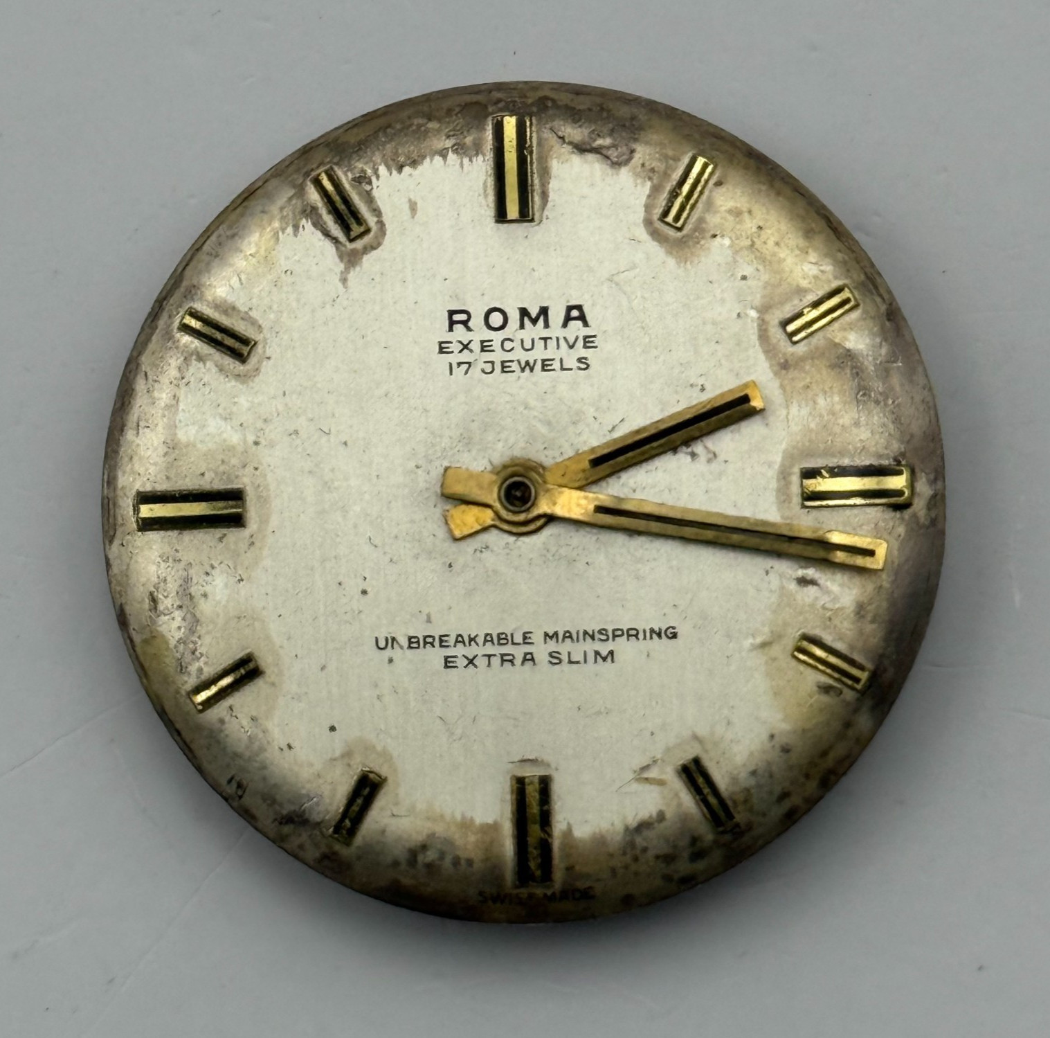 EB 8800 Watch Movement Roma Executive Extra Slim 17 Jewels Swiss Parts 27mm