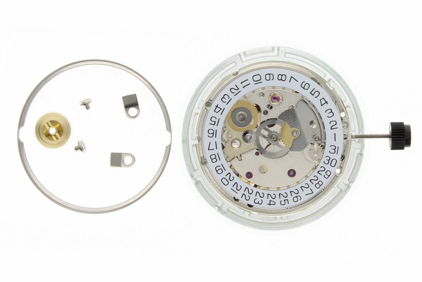 GENUINE ETA 2824-2 NEW WATCH MOVEMENT 25 JEWEL DATE 3 AUTO NICKEL SWISS MADE