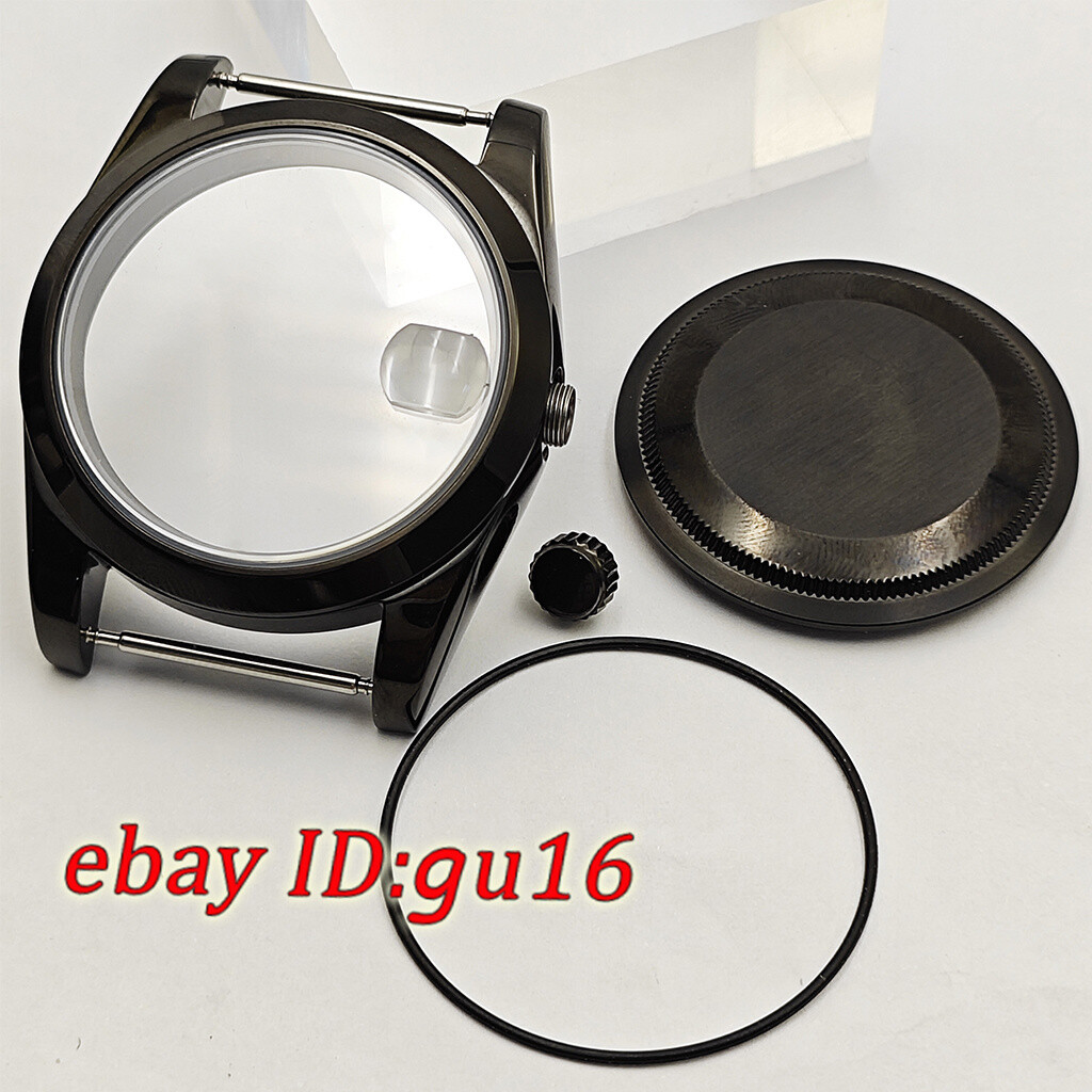 36mm 39mm watch black case fit NH35 NH36 Miyota 8215 ETA 2824/2836 DG2813 3804