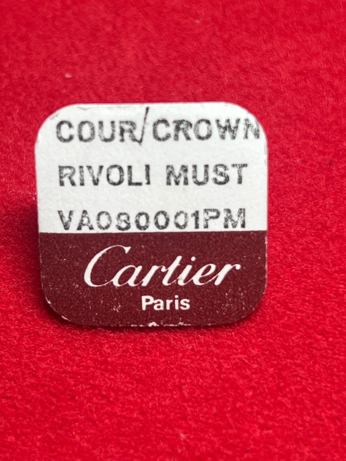 CARTIER Crown Must PM yellow gold 4.4mm Blue Spinell Blister