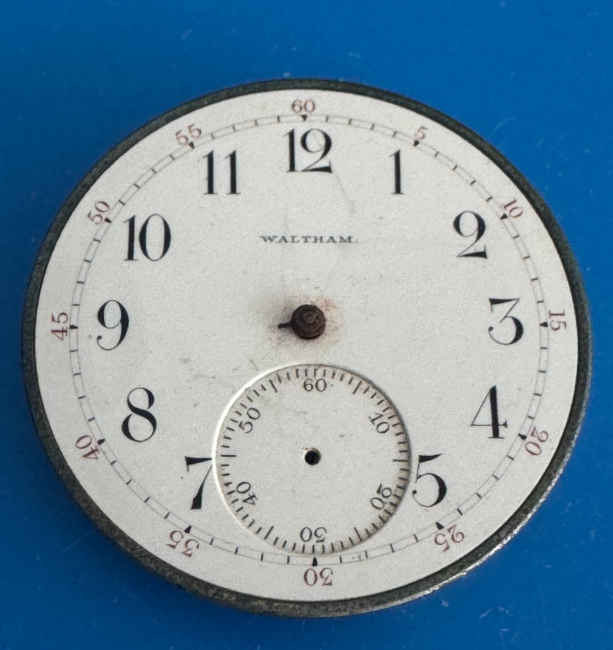 12 SIZE WALTHAM GRADE RIVERSIDE POCKET WATCH MOVEMENT OVERBANKED 17 JEWEL