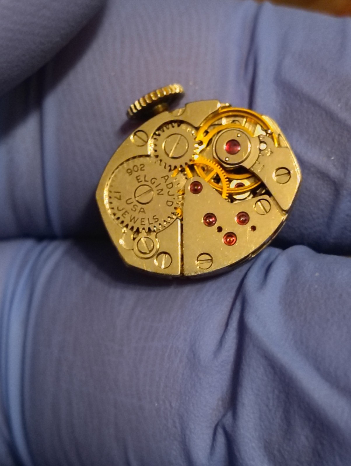 Vintage Elgin 902 Women’s Watch Movement Untested For Parts Or Repairs.
