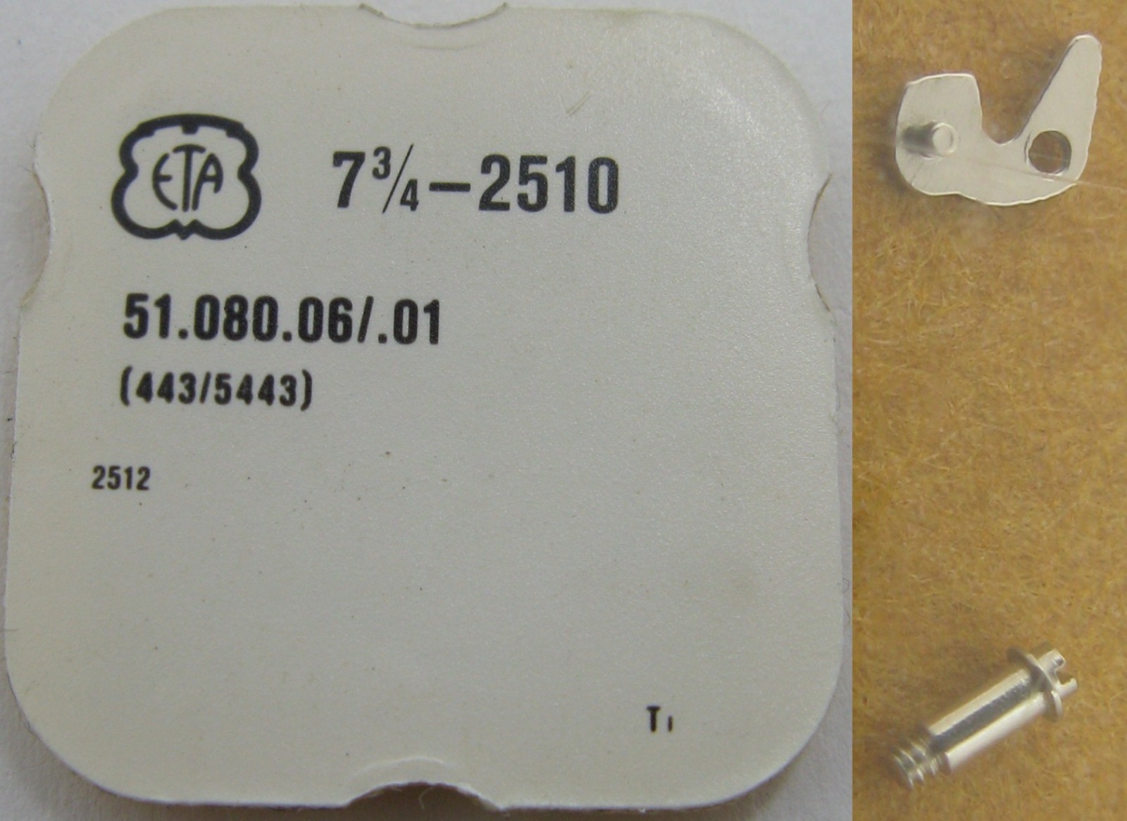 ETA 2510 2512 … watch movement part setting lever set #443 – 5443 sealed