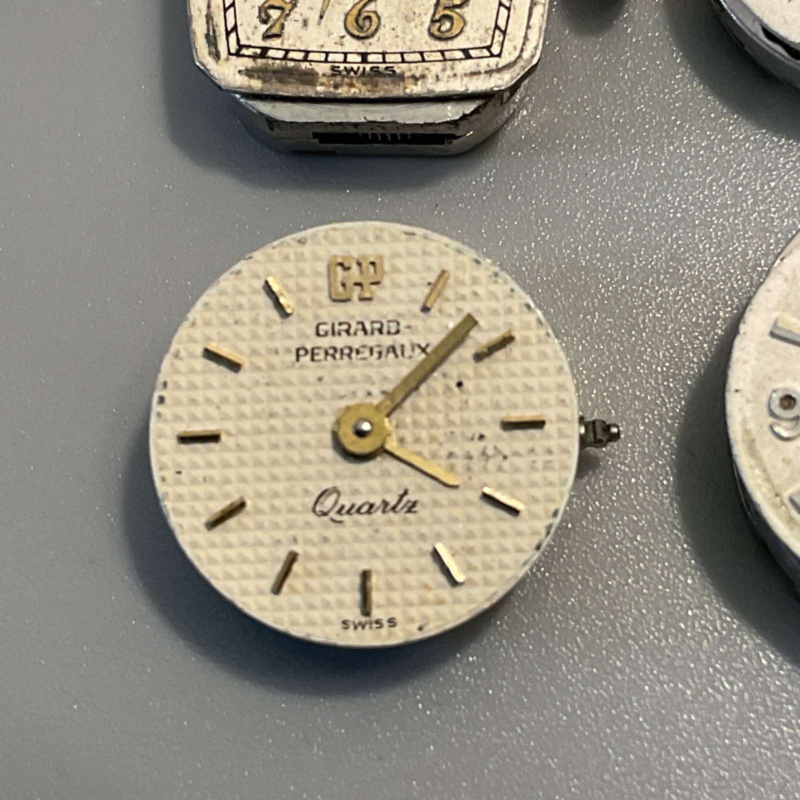 Lot 4 Vintage Girard Perregaux Quartz Wind Up Mechanical Watch Movement Ladies