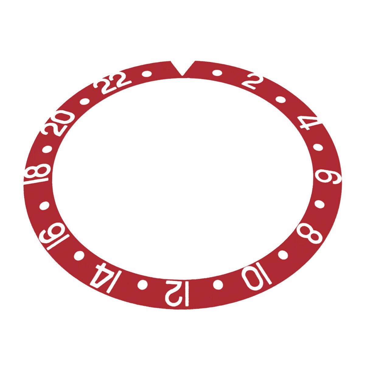 BEZEL INSERT ALUMINUM FOR ROLEX GMT 16700 16710 16713 16718 16760 RED COLOR