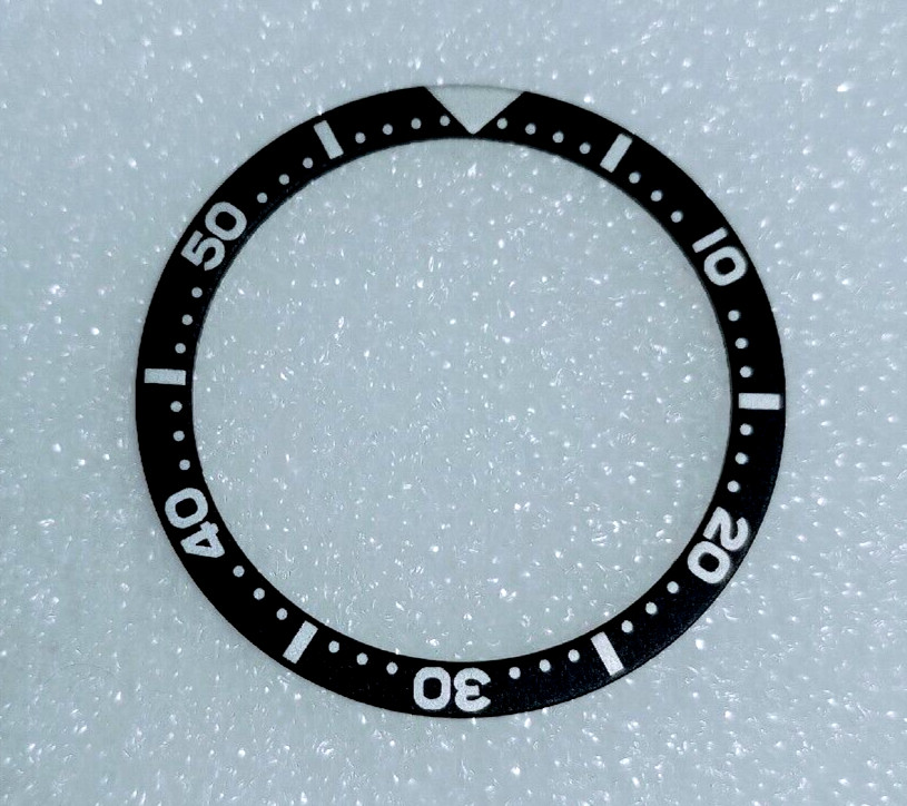 ⚫ BLACK ALUMINIUM BEZEL INSERT FOR SEIKO SKX007 WITHOUT LUME PIP
