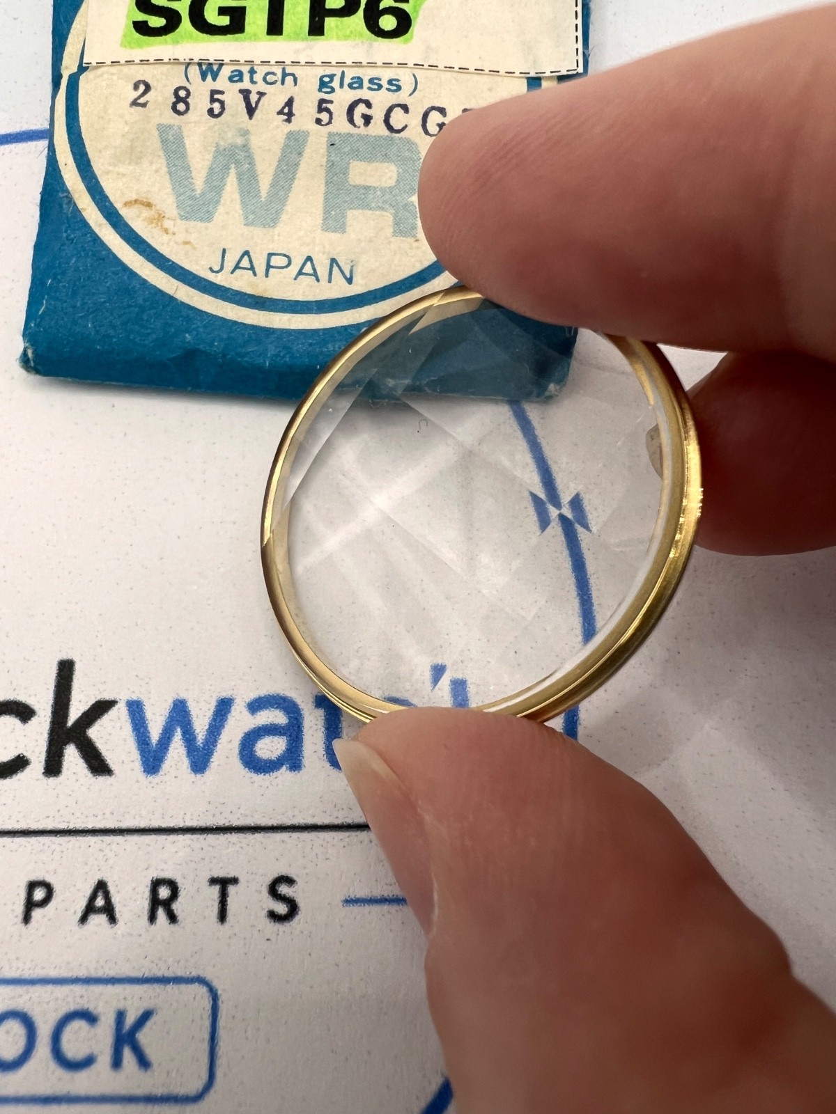 Genuine Seiko 285V45GCCF Faceted Crystal Fits 5216-6010 Lord Matic NOS