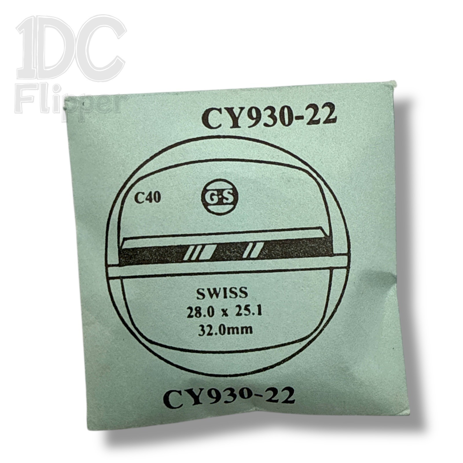 Swiss Watch Crystal G-S CY930-22 32.0mm TV Rectangle Cushion Step Shape NOS Read