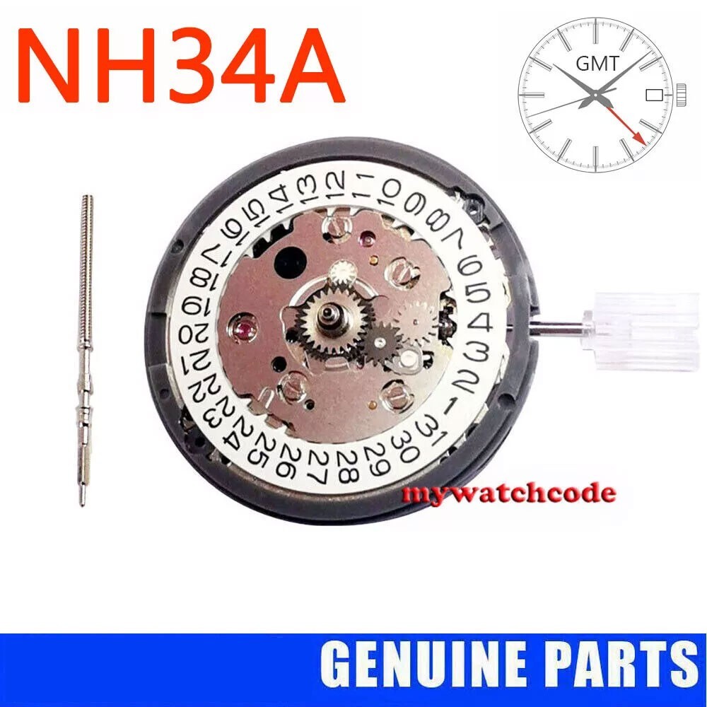 24 Jewels Automatic TMI NH34A GMT Date New Mechanical Movement