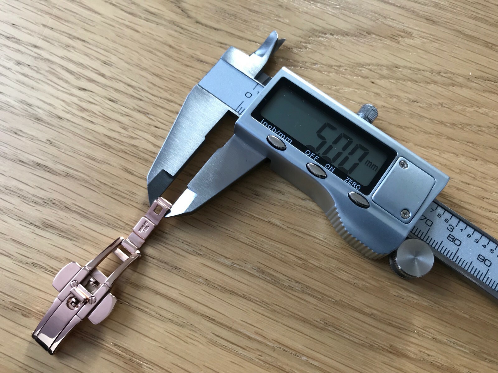 For EMPORIO ARMANI AR1411 Steel Rose Gold 18mm Clasp Buckle Watch Strap Band