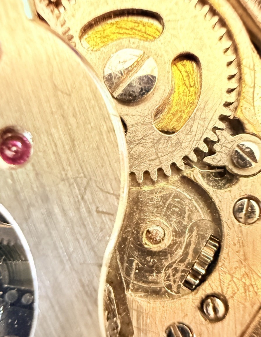 Vintage Rodos 17 Jewels Incabloc ST1686 Watch Dial Movement Parts Not Running