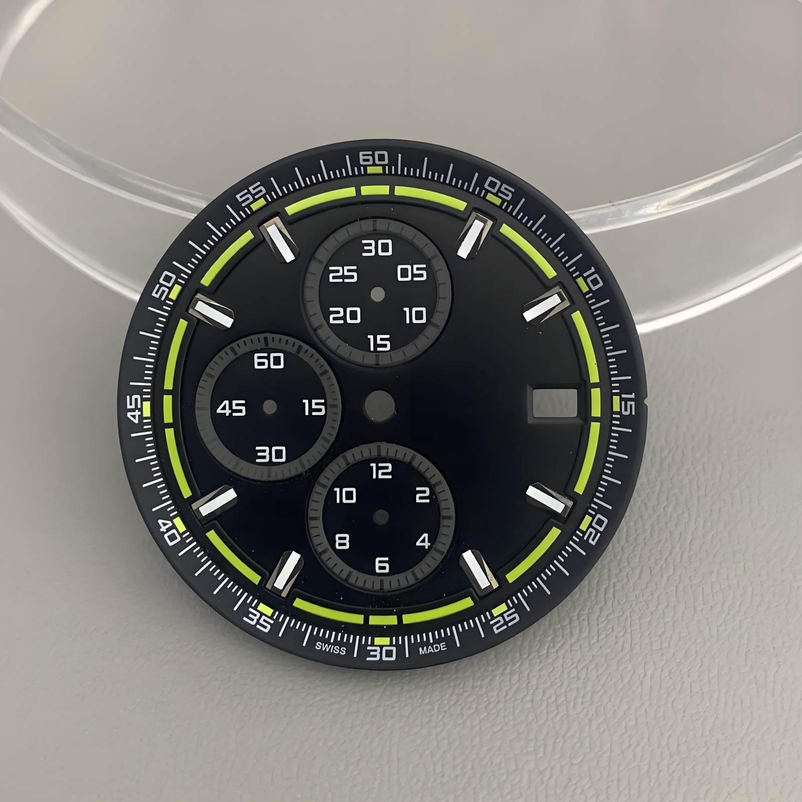 35.4mm VK63 Dial Multifunctional Luminous Dial Watch Part Fit VK63/VK67 Movement
